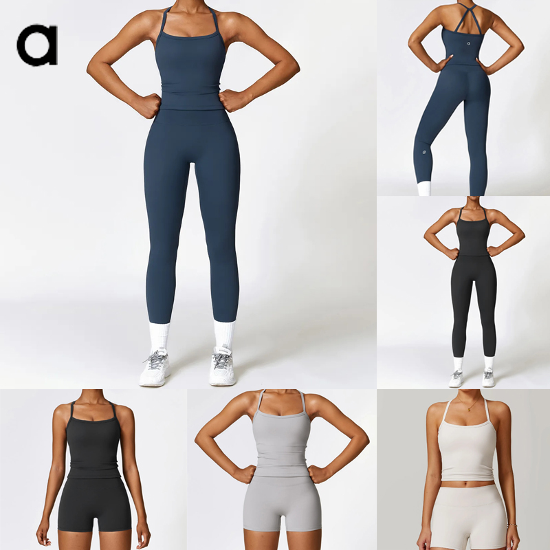 Yoga Pants Set designer sports bra High Impact Fitness Seamless Leggings Top Gym Wear Yoga Workout Vest Sets Pant sets workout set gym set leggings