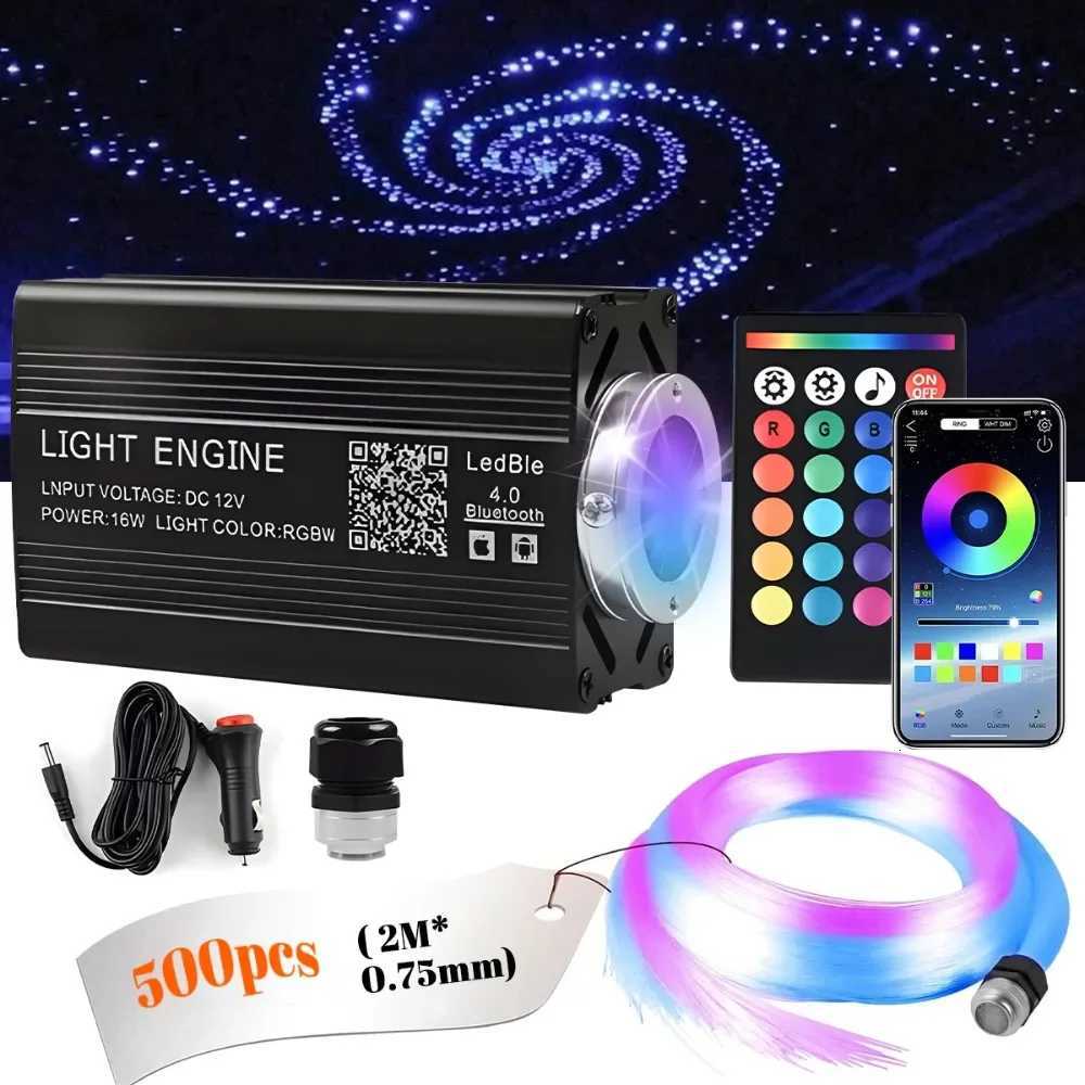 12W Home Car Roof Star Light 5001000Pcs Fiber Optic Headliner Kit Led Atmosphere Light with RGB Meteor Music APP Control X251015