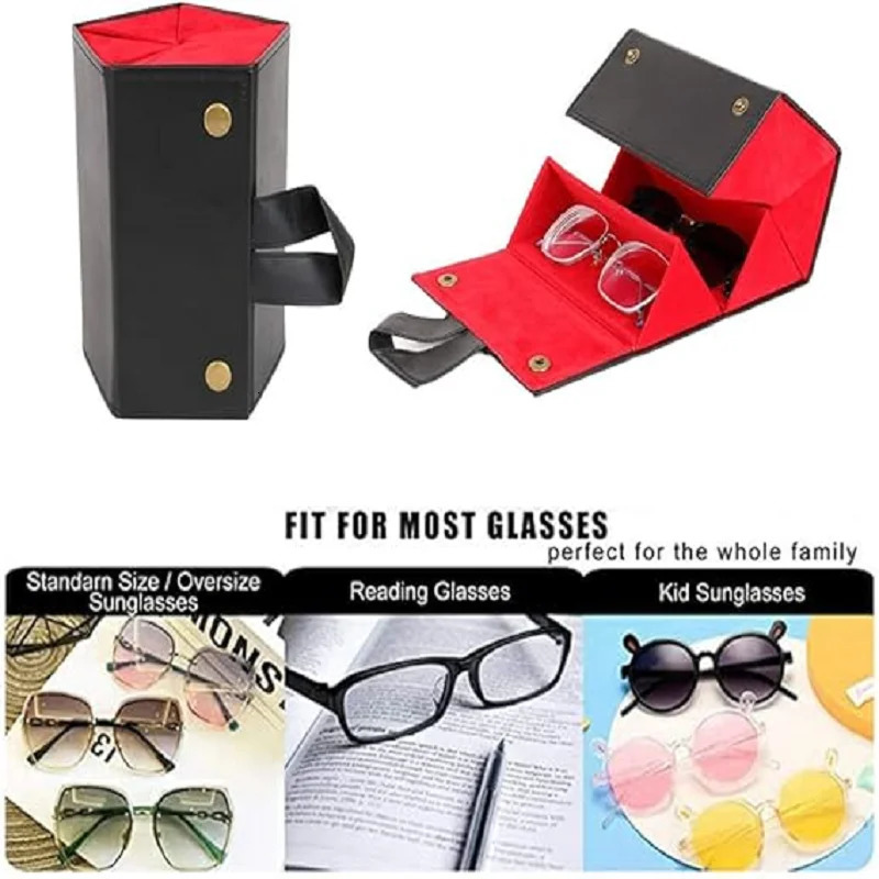 Sunglass Eyeglass Organizer Collector 5 slot PU Eyeglasses Storage Case Box Multiple Hanging Eyewear Display 251009
