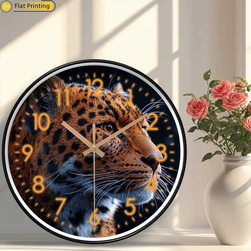 Simplicity LeoPard face closeup Non Ticking Wall Clock Ideal home decor Christmas New Year gifts for dear ones C251015