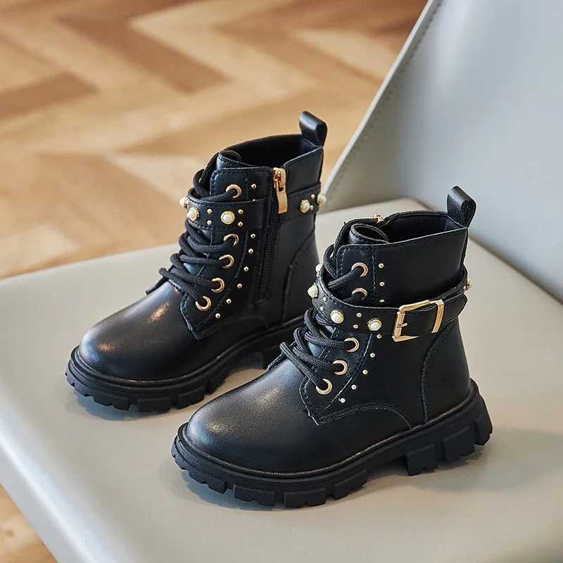 Autumn Winter Girls Boots Children Ankle Boots Sequins Pearl Princess Boots Outdoor Nonslip Kids Casual Shoes Size 2636T251015