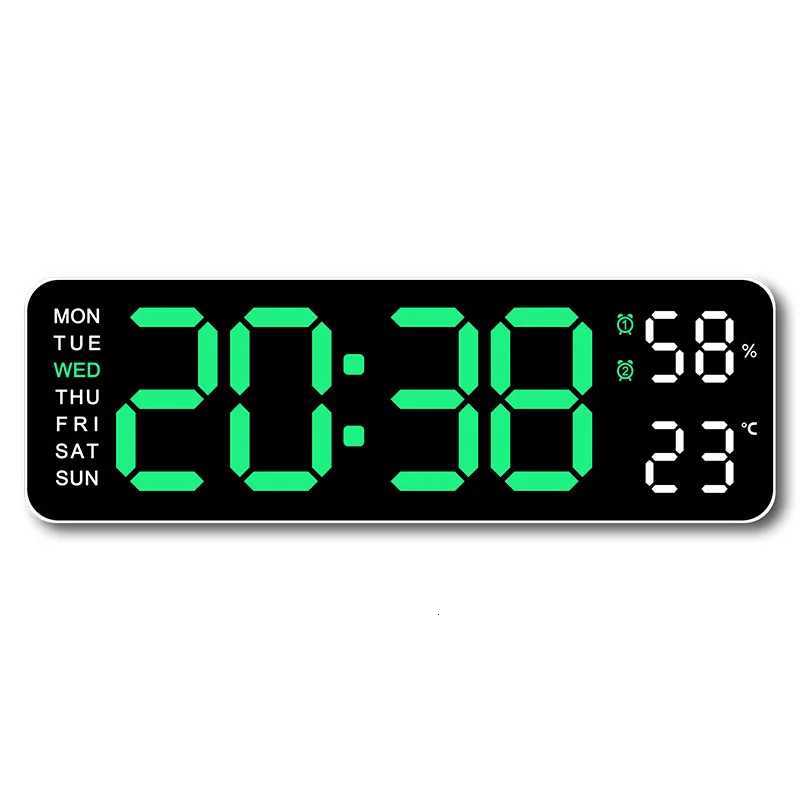 Wall Mounted Electronic Clock Multifunctional Large Font Rectangular Clock Alarm Clock Can Be Hung or Freely Placed C251015
