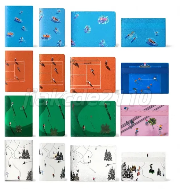 10a golf card holder golf wallet pouchette holiday sports series style card holder passport bag designer eallet golf swimming ski wallet wallet keychain men wallet 1