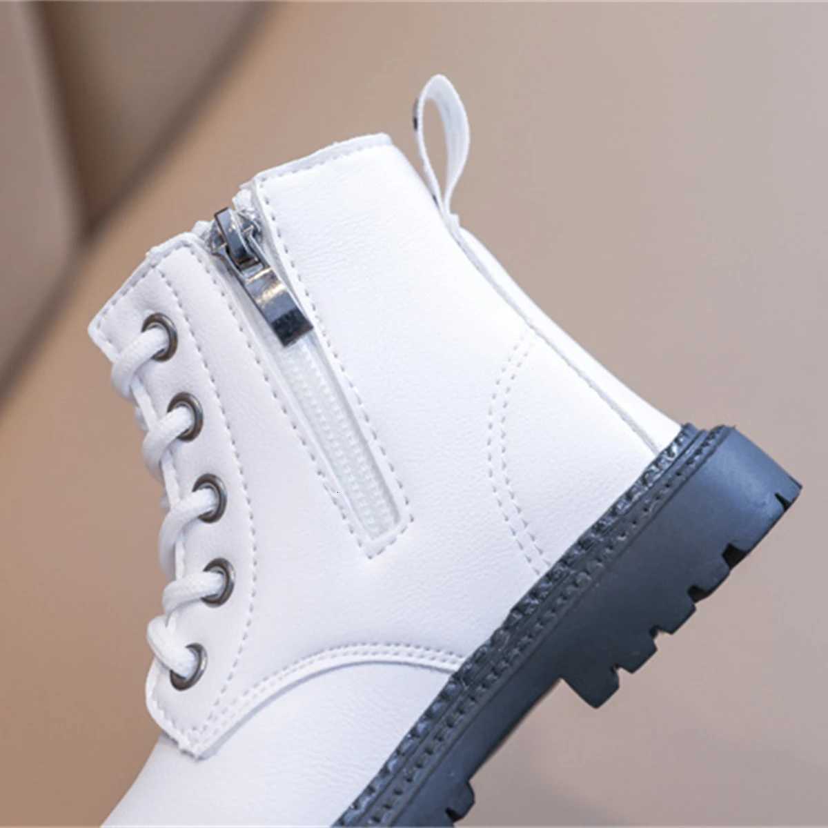 Kids Fashion Casual Boots Toddler Boys Girls Autumn Winter Leather Snow Boots Children Running Shoes Sport Snow ShoesT251015