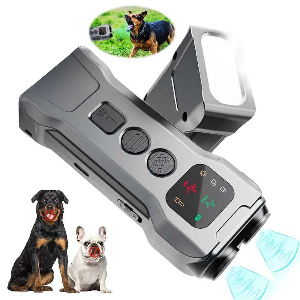 Anti Barking Training with LED Flashlight Ultrasound Device Ultrasonic Dog Bark Stopper Light for Pet Gift
