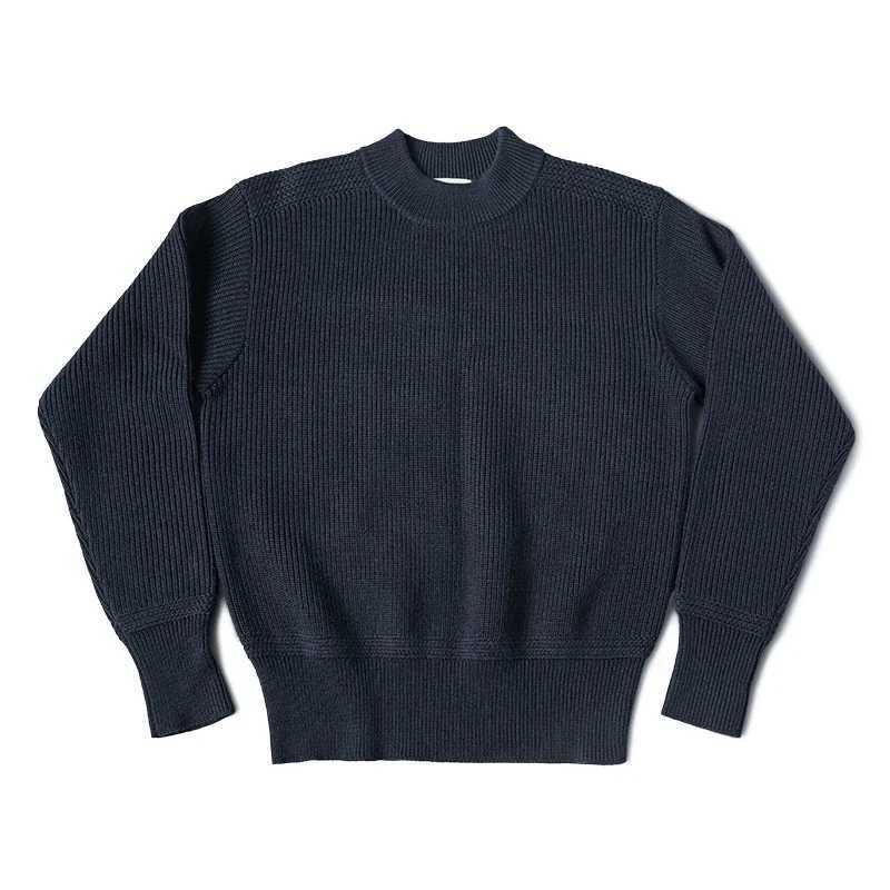 Rugged Bronson PreWar USN Mock Neck Sweater Heritage Style Mens Woolen Knitted Pullover J251015