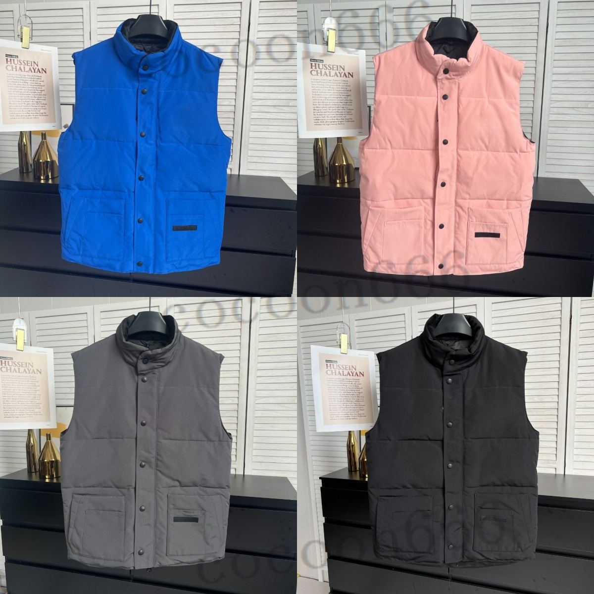 Mens Vest Designer Vest Body Warmer Gilet Jacket Men Designer Stand Collar Zipper Button Letters Embroidery Casual Slim White Duck Down Winter Mens Femme Veste S-XXL