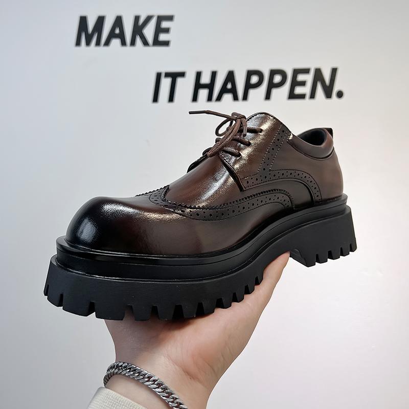 Free shipping Designer Dress Shoes Fashion mens shoes 2025 autumn winter new highquality light luxury casual leather shoes size 38-45 black