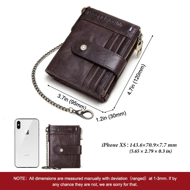 Casual Mens Wallet Genuine Leather RFID Card Holder Cowhide Zipper Coin Pocket High Quality Bifold Male Cartera Hombre 251014