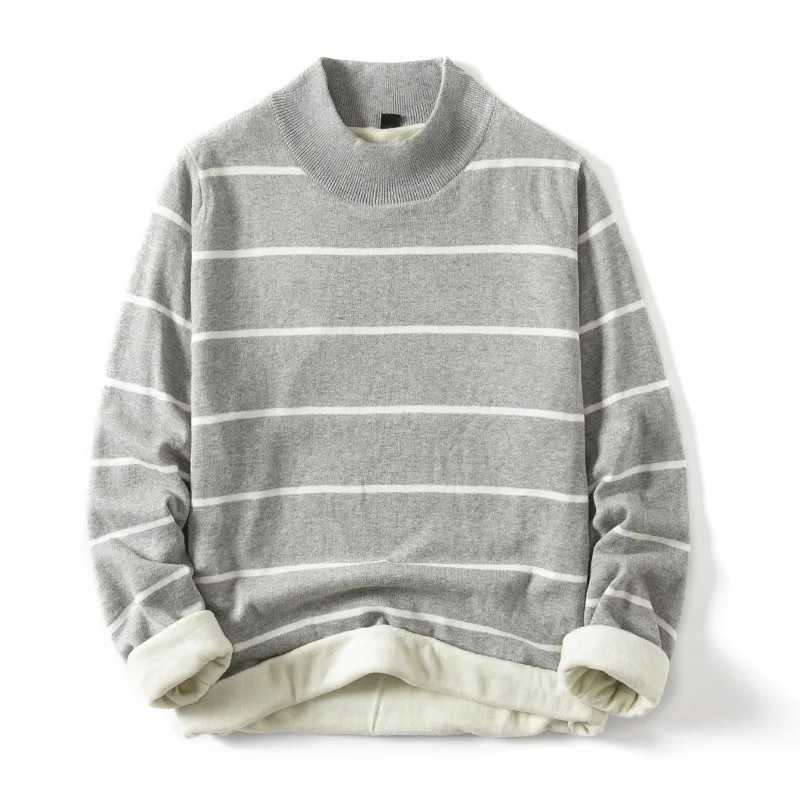 Fashion Pullover Navy Black Striped Knitted Sweater Men Womens Autumn Winter Round Neck Casual Korean Trend Cotton Clothing J251015