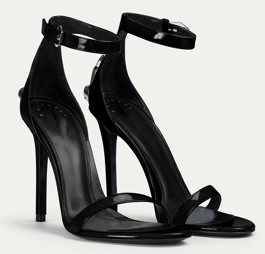 New 2026Luxury Women Cesare Paciotti Sandals Shoes Dagger Heels Silver Metal Stiletto Heel Lady Pumps Black Nude Party Dress Walking EU35-43 Original 