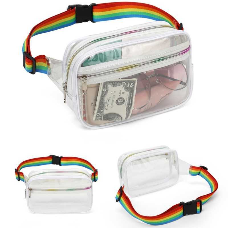 Pvc Material Transparent Waist Bag Trendy Chest Bag Waterproof Crossbody Bag Outdoor Sports Phone Bag Casual Shoulder Bag H251015