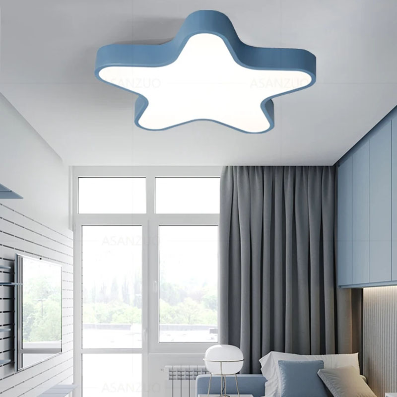 Modern children's room amusement park light living room bedroom LED colorful star ceiling lamp