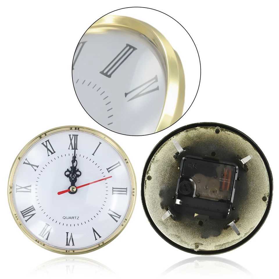 130MM Quartz Movement Round Clocks Head Insert Roman Number Craft Clock Bedside Antique Watch Desk Decoration Table DIY Parts C251015