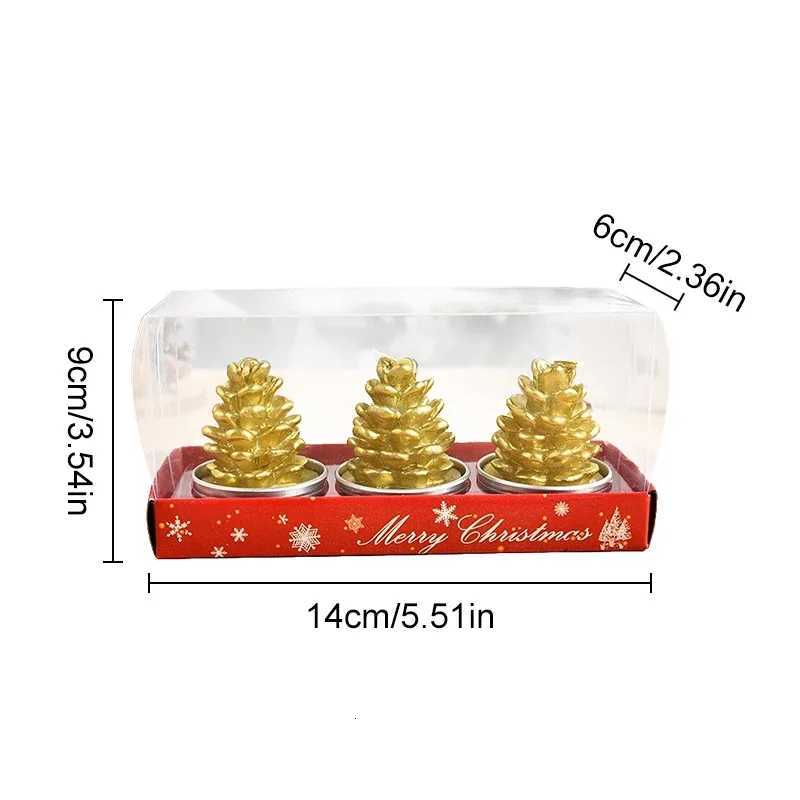 Mini Xmas Candles Navidad New Year Gifts Christmas Candles Santa Claus Snowmen Tin Cans Candle Christmas Decorations for Home C251015