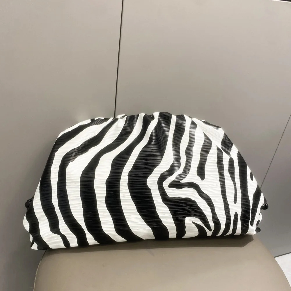 n Pleated Cloud Clutch Bag Zebra Print Shoulder Sling Crossbody Mini for Evening Parties Daily Use 251014