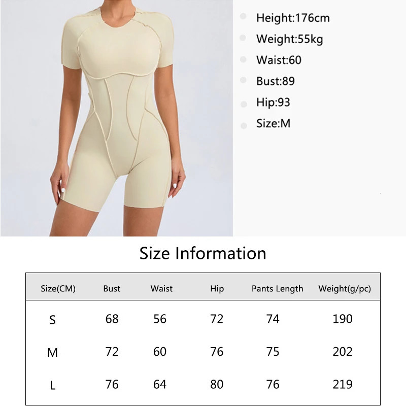 Hearuisavy 2025 Style Workout Jumpsuit Gym Yoga Clothes Sportswear Women Short Sports Jumpsuit Long Sleeves Fitness Overalls 251011