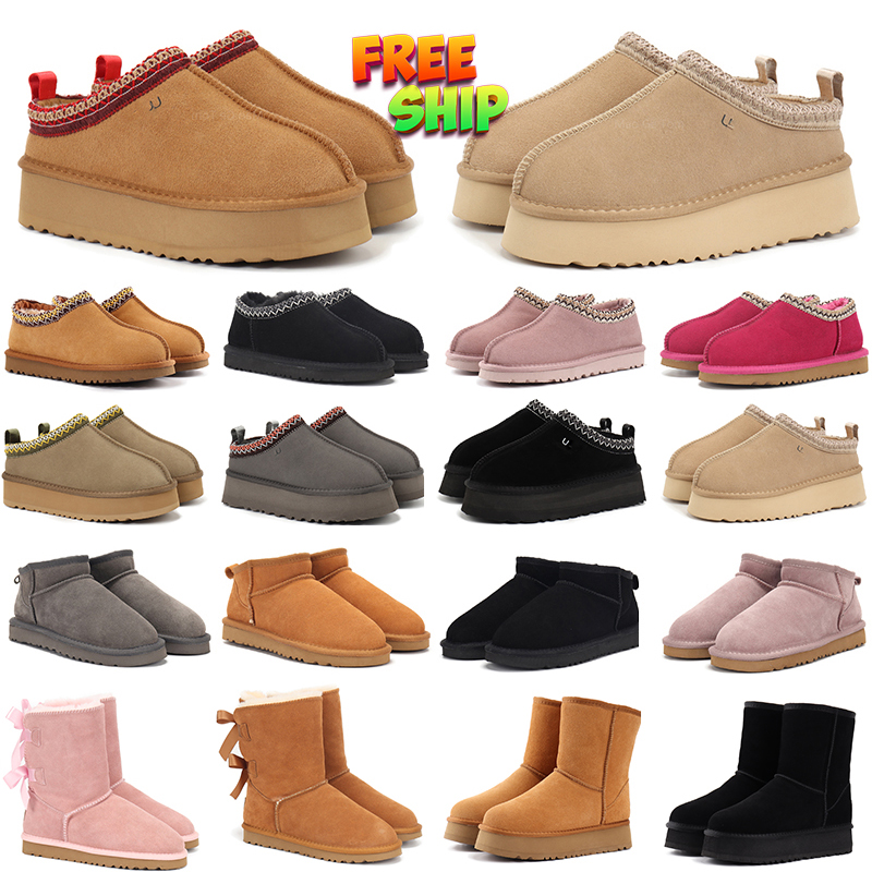 Free shipping Designer Knee Bowtie High Women Snow Winter Warm Comfort Boots Beige Black Pink Platform Boot With Bow