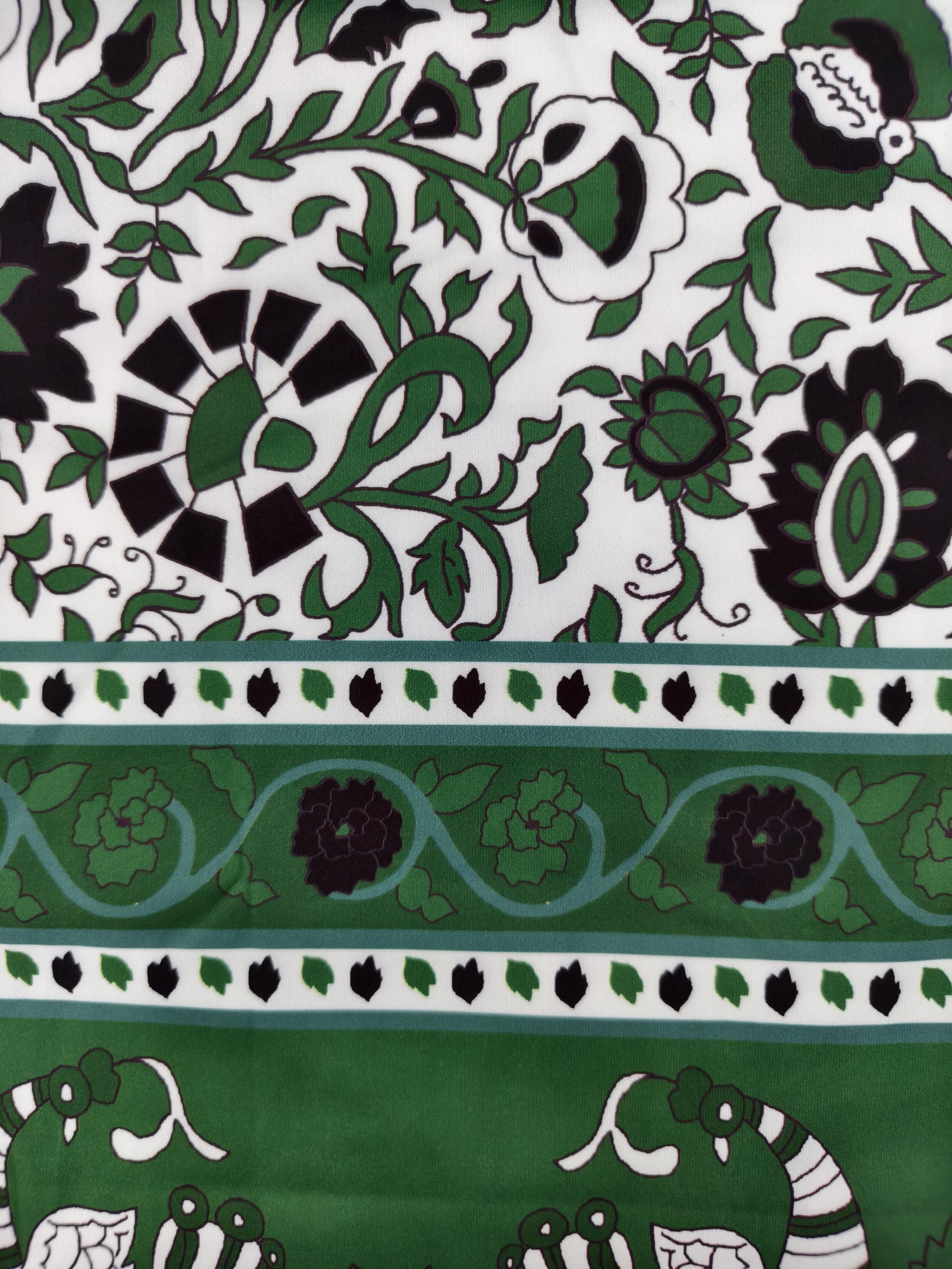 Elegant Womens Mid-Length Dress with Full Print Design for Fall/Winter - Ethnic & Vintage Style-CF43583