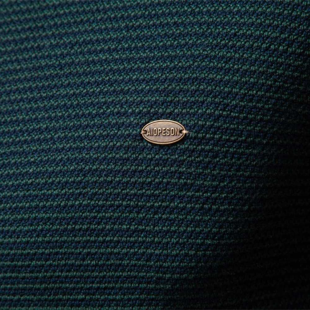 AIOPESON Mens Striped Sweater Solid Color Knit Pullover Warm Luxury Cotton Autumn Winter Casual Turtleneck Mens Sweaters J251015