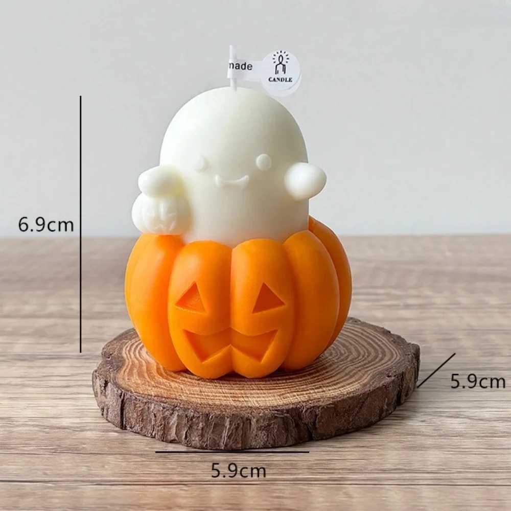12pcs Ghost Pumpkin Scented Candle Adorable Soy Wax Candles Idea Gifts for Holiday Halloween Home Party Atmosphere Decorative C251015