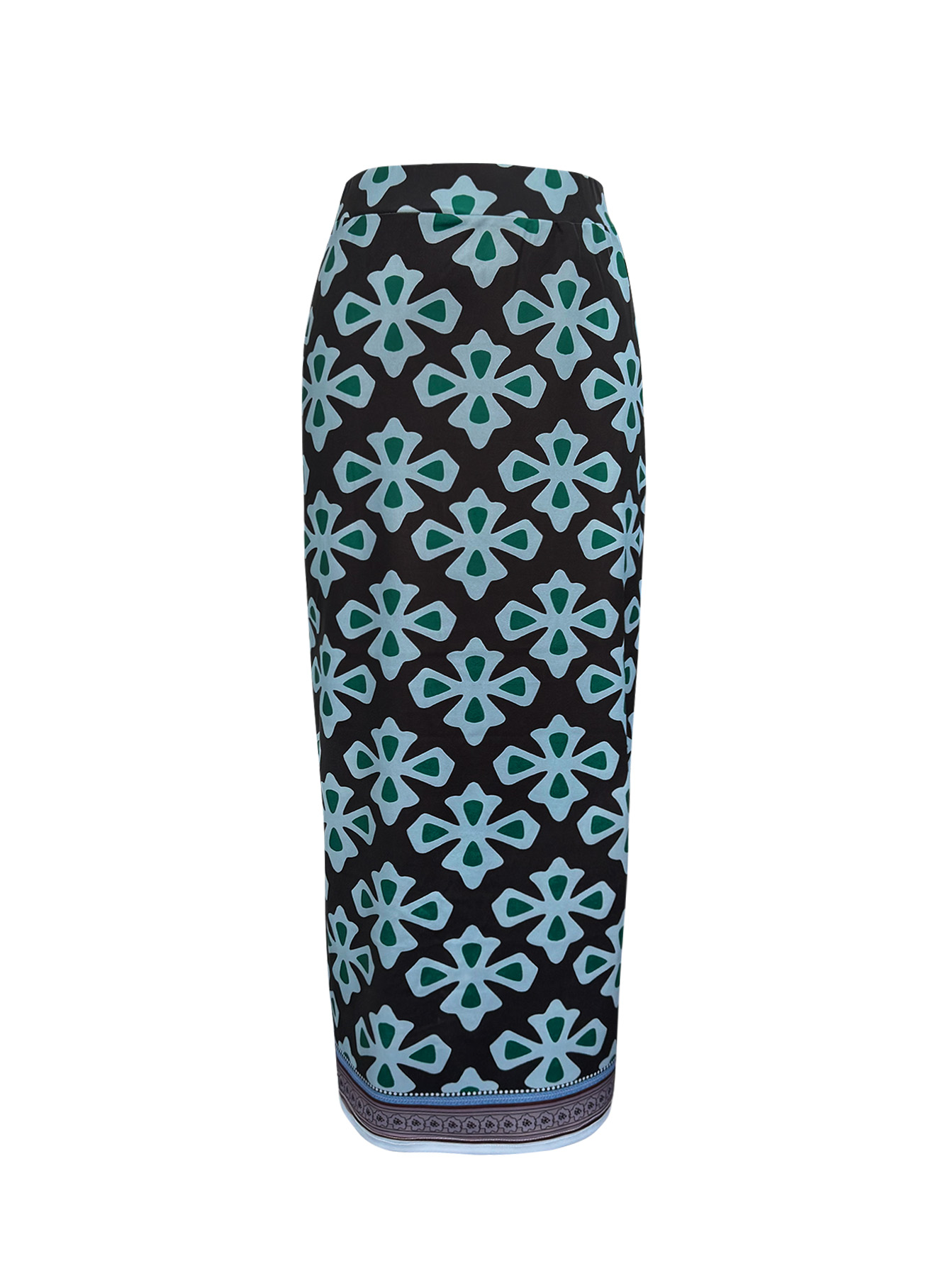 Elegant Mid-Length Ethnic Design Skirt Made of Soft Milk Silk Fabric Perfectly Suitable For Both Business And Everyday Use-CF42745