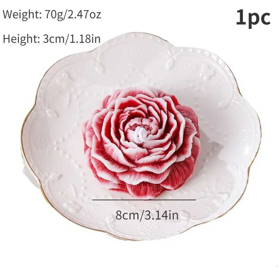1pc Peony Flower Aromatherapy Candle Holiday Decoration Bridesmaid Gift Box Packaging Birthday Gift Wedding Keepsake Easter Gift C251015