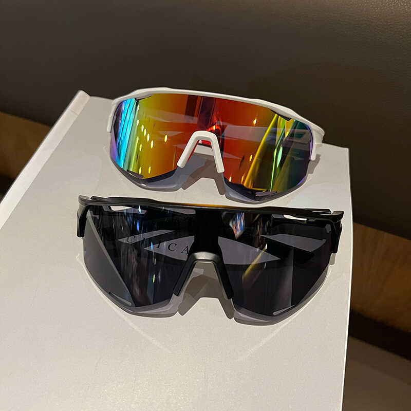 Outdoor Sports Cycling Mountaineering Sunglasses for Women Large Frame Sunshade Uv Protection Sunglasses for Men Colorful Goggles H251015