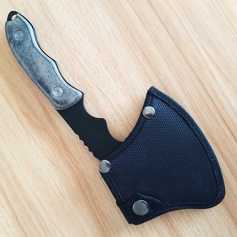 Outdoor Colorful Wooden Handle Multifunctional Portable Hand Camping Selfdefense Mountain with Rope Cutter Firefighting H251015