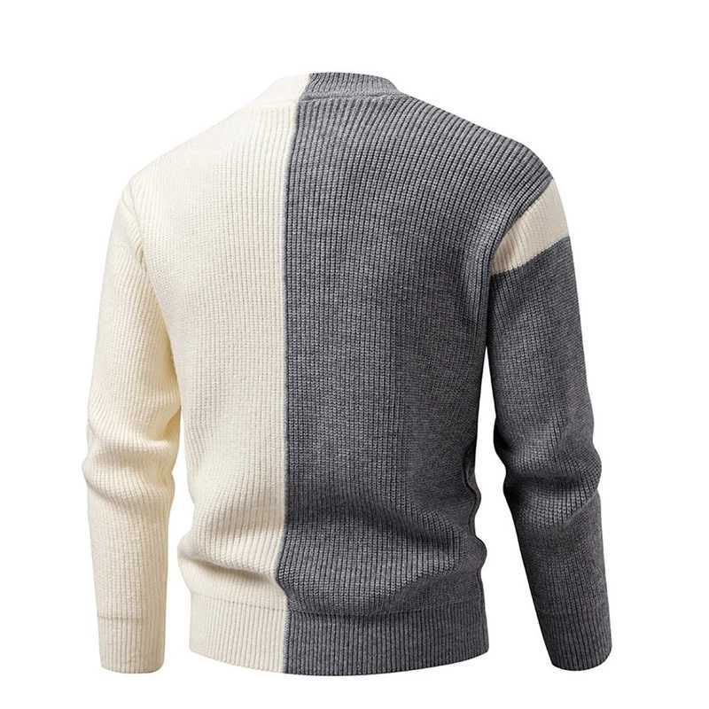 Autumn Winter Mens Patchwork Cardigans Fashion Knitted Sweater ONeck Warm Single Breasted Knit Sweatercoat Men Casual Cardigan J251015