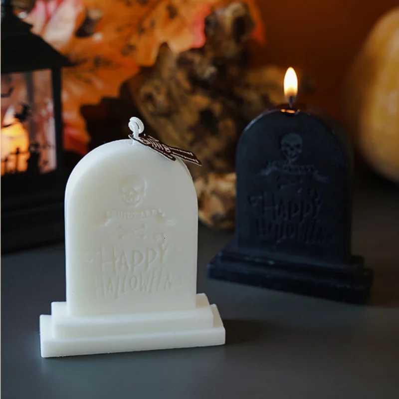 1pc Skull Tombstone Scented Candle Home Desktop Fragrance Ornament for Halloween Wedding Party Autumn Decoration Holiday Gift C251015