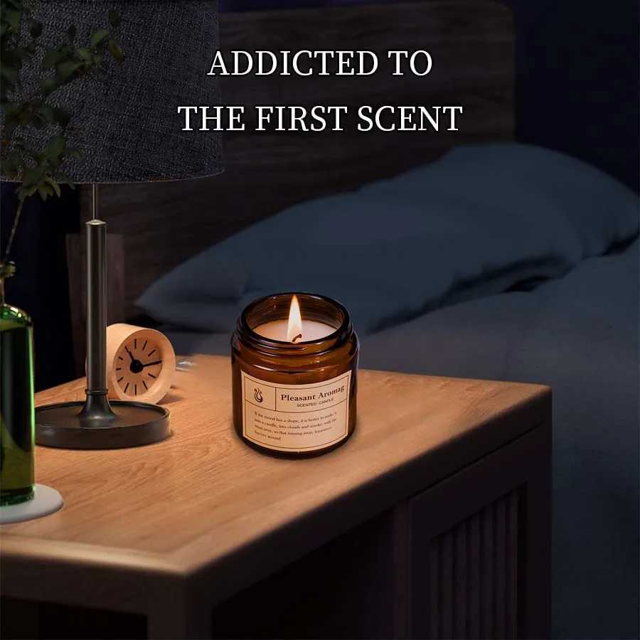 1pc Lavender Scented decorative candle smokeless aromatic cake candle fireworks room coconut wax home decor valentines C251015