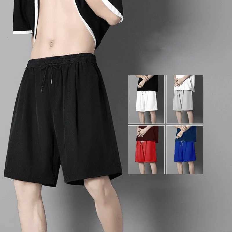 2025 new Fashion Mens Drawstring Sports Shorts Solid Color Gym Training Running Workout Fitness Basketball Boxer Casual ShortsT251015