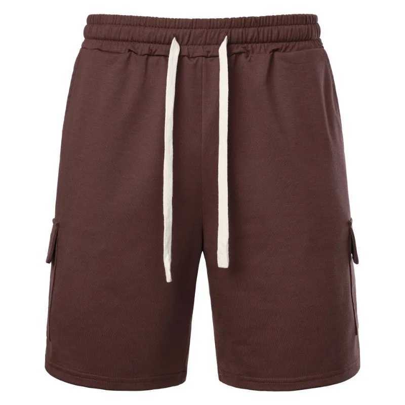 Summer Mens Solid Color Cargo Shorts with Pockets Lightweight Casual Outdoor Hiking Golf Work Shorts Men StreetwearT251015