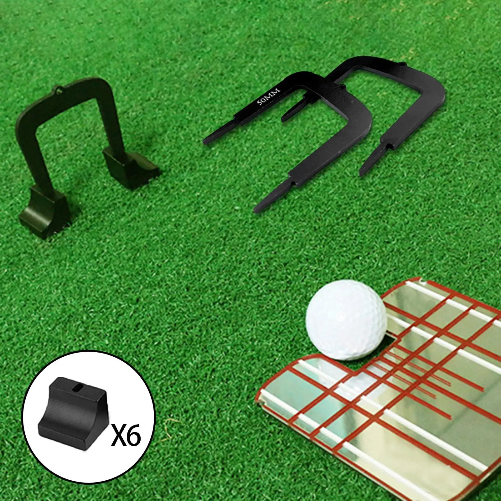 3Pcs Golf Putting Gates Metal Golf Training Aid Golf Putter Practice Beginners Putt Trainer Swing Differently Sized Putter Gates 251014