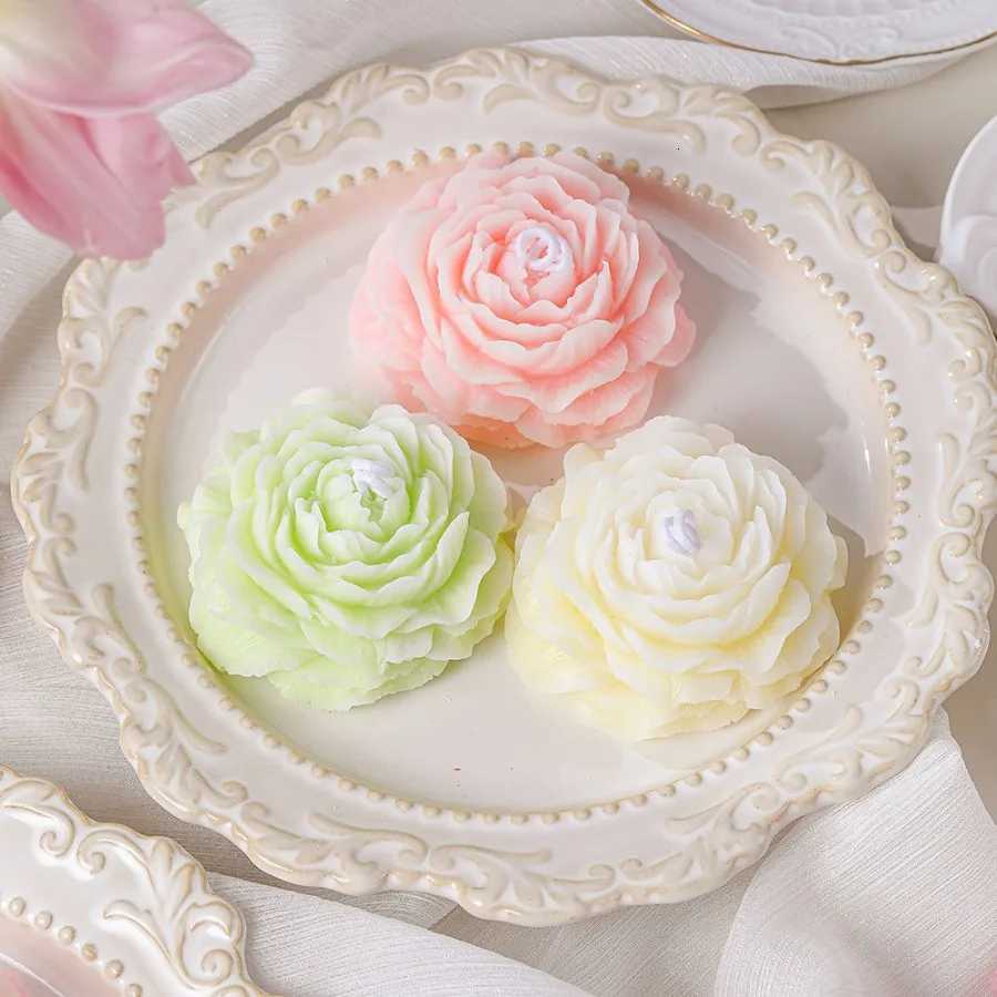1pc Peony Flower Aromatherapy Candle Holiday Decoration Bridesmaid Gift Box Packaging Birthday Gift Wedding Keepsake Easter Gift C251015