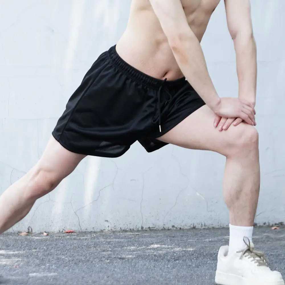 Mens Sports Pocket Solid Drawstring Board Trunk Beach Short Pants Shorts Summer Thin Trousers Zippered Pocket Loose SweatpantsT251015