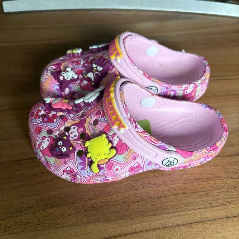 Sanrio New Hot Selling Black Melody New Summer Male And Female Cartoon Children Slippers Anti Slip And Anti Fall Holiday Gift L251015