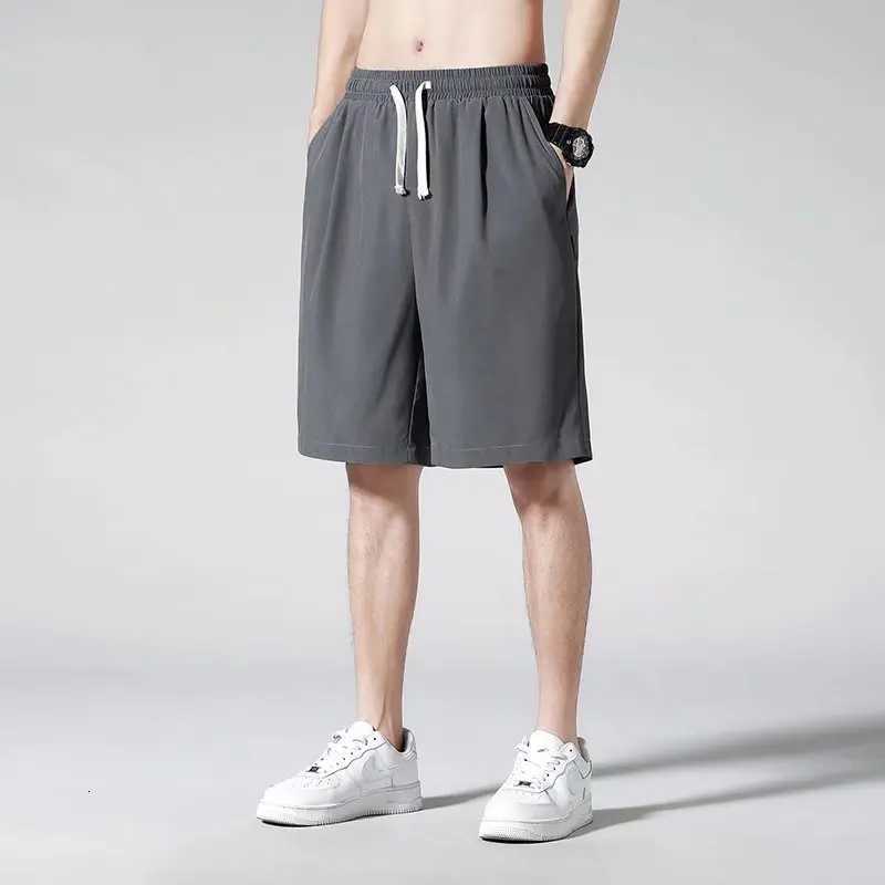 Mens loose and quickdrying summer casual medium and long youth versatile elastic waist straight shortsT251015