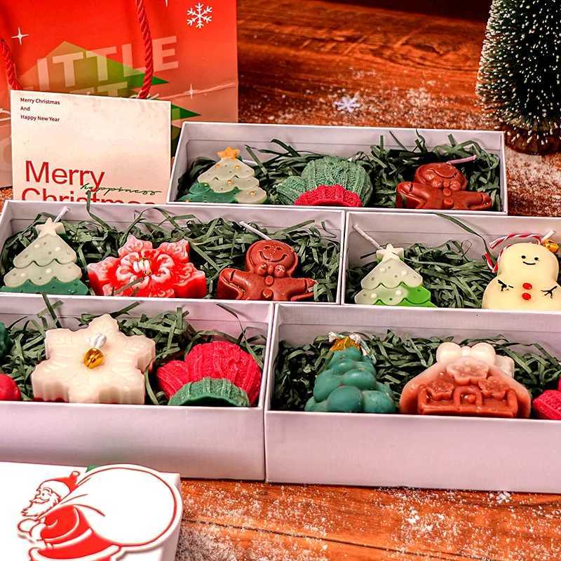 Christmas Scented Candles Threepiece Gift Box Gloves Elk Gingerbread Man Aromatherapy Girl Friends Creative Warm Christmas Gift C251015