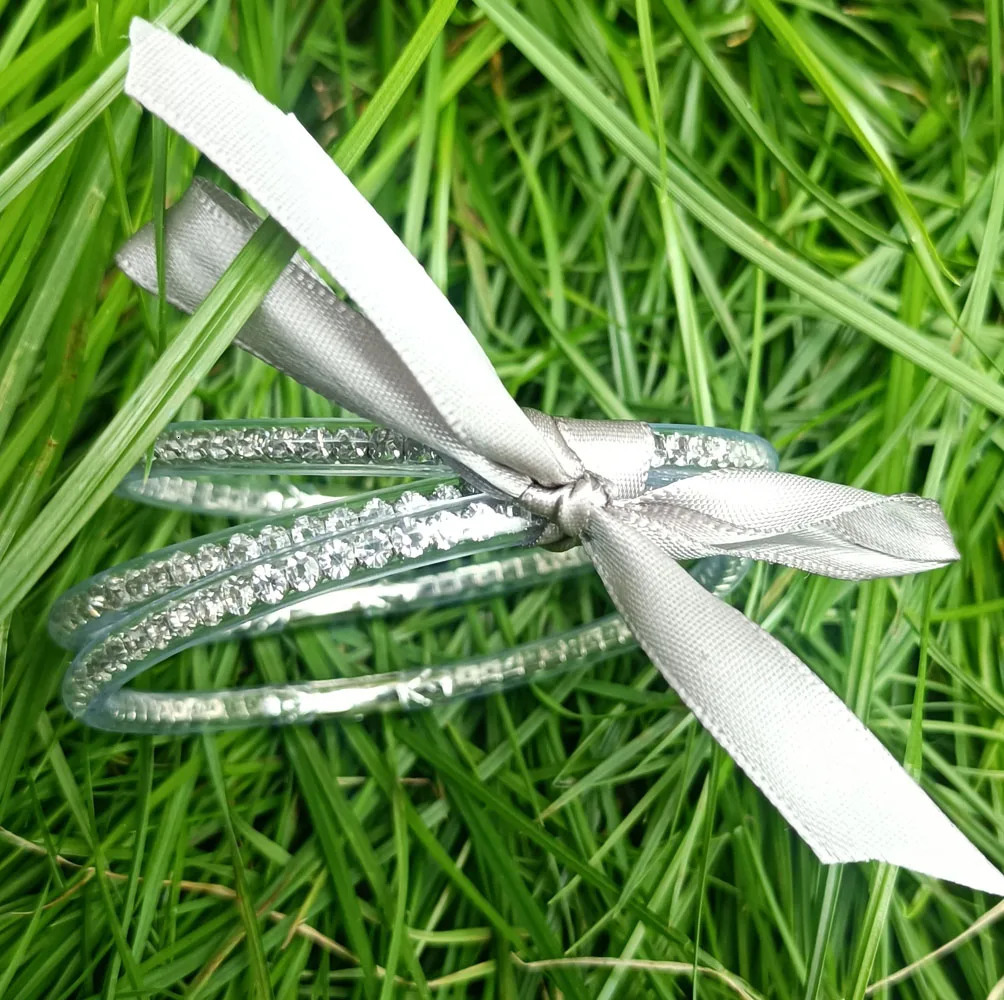 3pcsset Rhinestone Crystal Bangles Bless Tibetana Temple Buddha Girl Bracelet Glitter Jelly Bangles Bracelet for Women Jewelry 251014