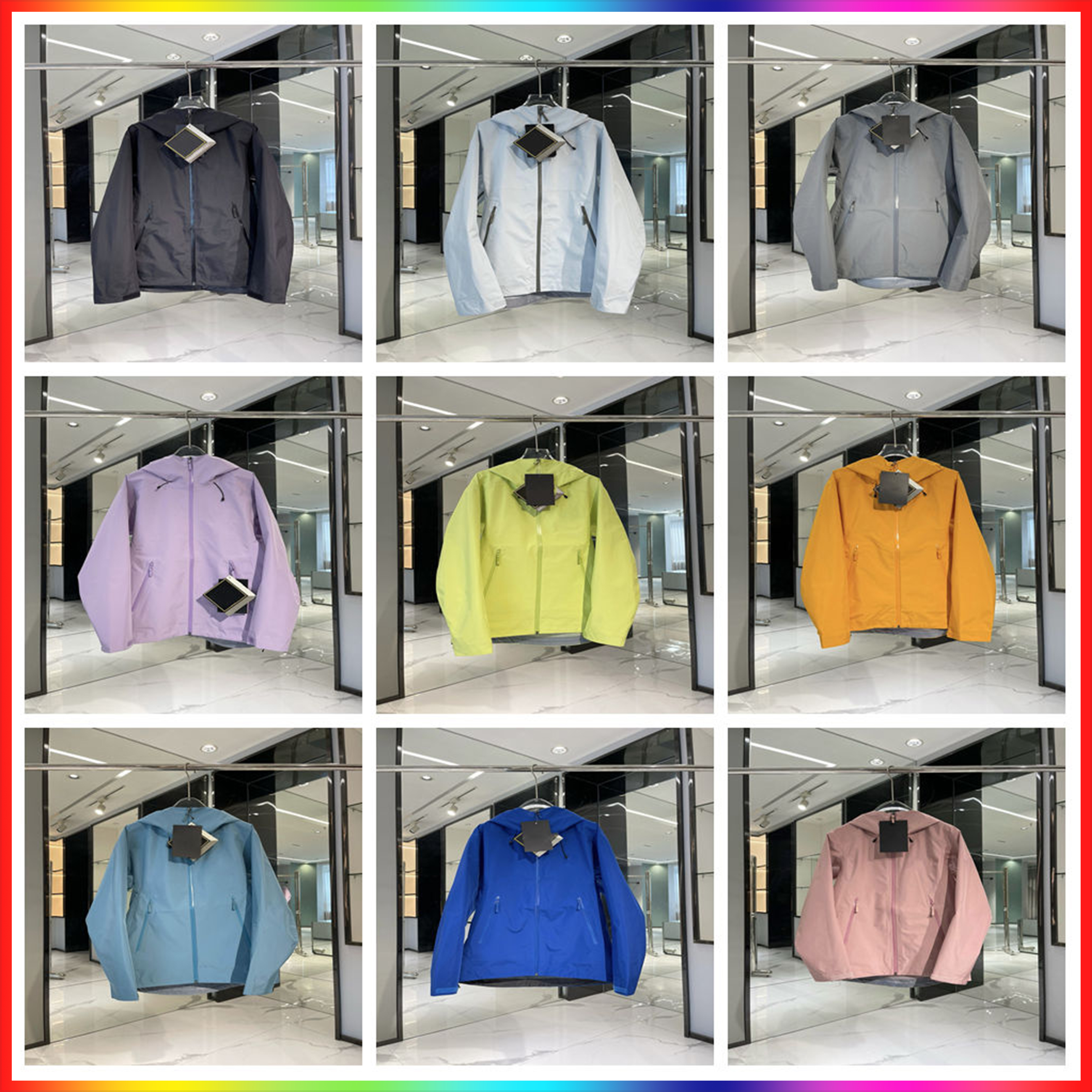 Men Jacket Three Layer Outdoor zipper jackets Waterproof warm Jackets For sports Women SV/LT GORE-TEXPROS Jacket Male Casual Lightweight Hiking Jacket Size S-XXL