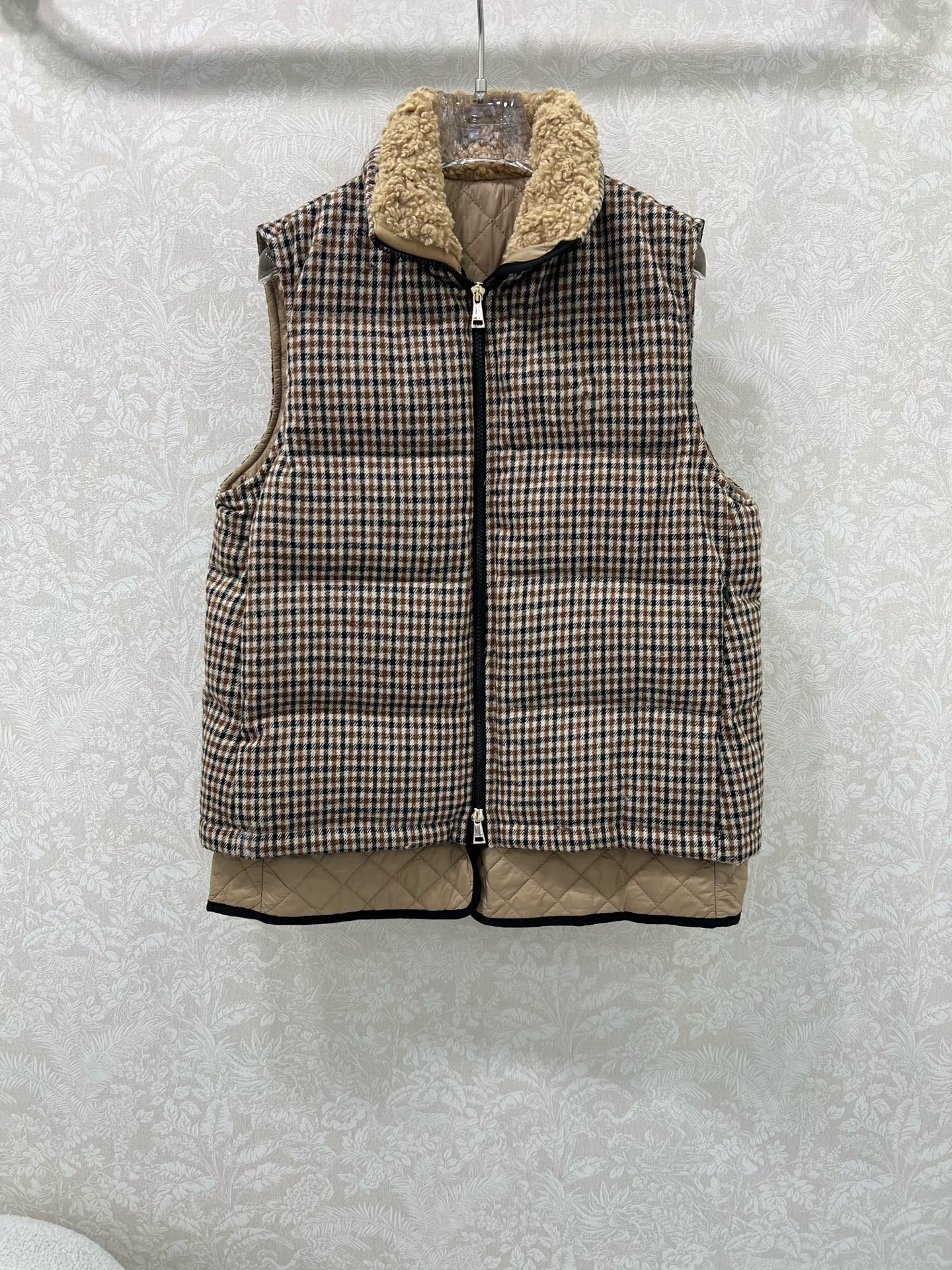 25 Autumn/Winter New Wool Thousand Bird Down Vest Coat