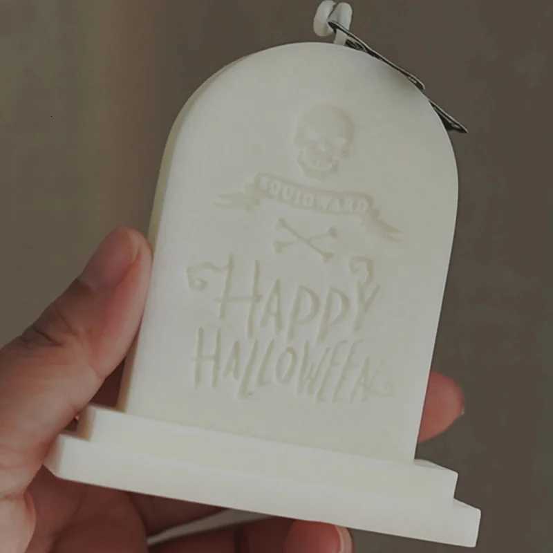 1pc Skull Tombstone Scented Candle Home Desktop Fragrance Ornament for Halloween Wedding Party Autumn Decoration Holiday Gift C251015