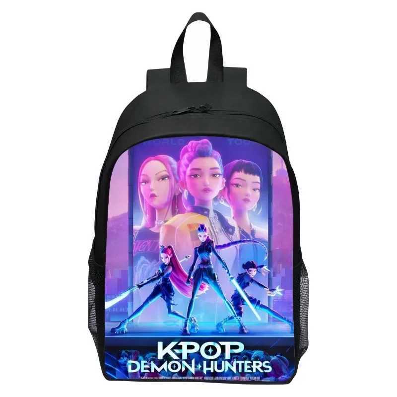 Kpop Demon Hunters Backpack Huntrix Kpop Demon Hunters Rumi Mira Zoey Backpack Pencil Case School Bag Mochila Set PencilcaseW251015