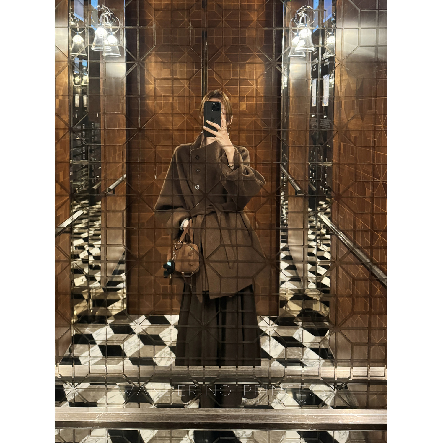 2025 Autumn/Winter New Women's High end Double sided Cashmere Coat Short Autumn/Winter Designer design Jacket Winter New Loose Lace Small Luxury 