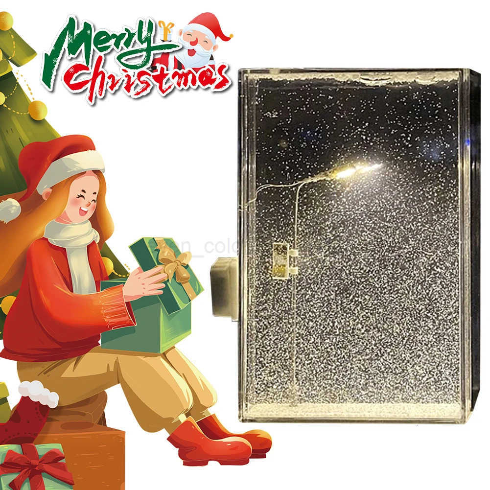 Snowy Lamp Snow Scenery Night Light Realistic Handmade Christmas Light Decorative DIY Snowflake Lamp Xmas Party Favors Z251014