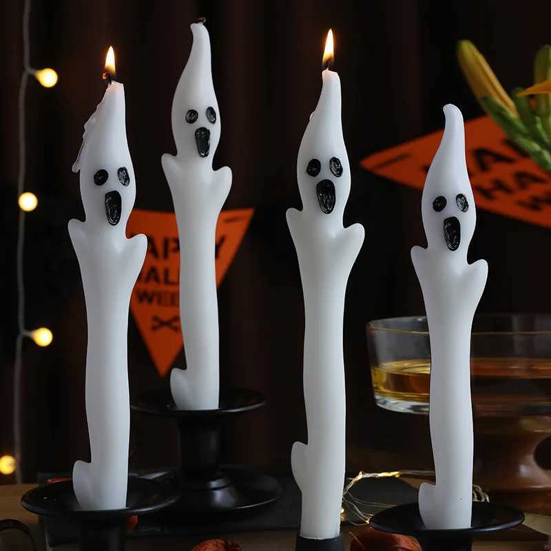 Halloween Explosion Ghost Long Pole Candle Atmosphere Arrangement Candle Party Decoration Atmosphere Scented Candle C251015