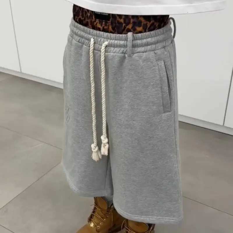 2025 New summer double waistband shorts Hiphop Harajuku style casual midlength shorts drawstring shorts for men and womenT251015