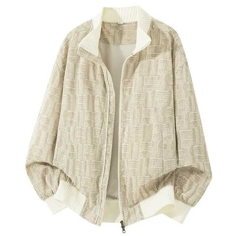 Autumn Winter New Full Print Embossed Knitted Sweater Unisex Casual Sweater Coat Ice Silk Fabric Polo Collar Princess Sleeve J251015